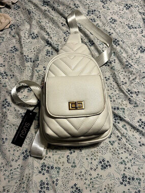SUGU Quilted White Backpack NWT